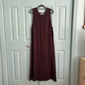 Cut Loose Maxi Dress Med Lagenlook Boho Minimalist Sleeveless V-Neck